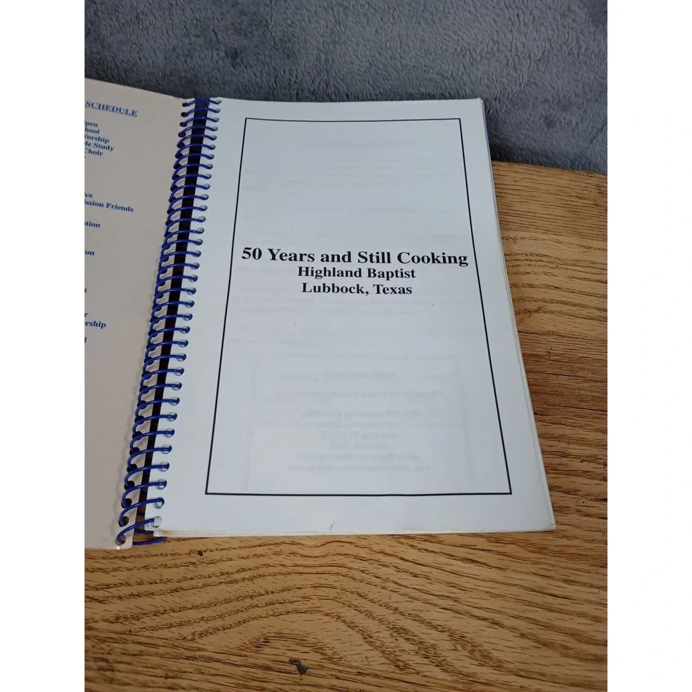 Highland Baptist Church Cookbook Lubbock, TX 2001 Spiral 50 Years And Still Cook - Picture 4 of 16
